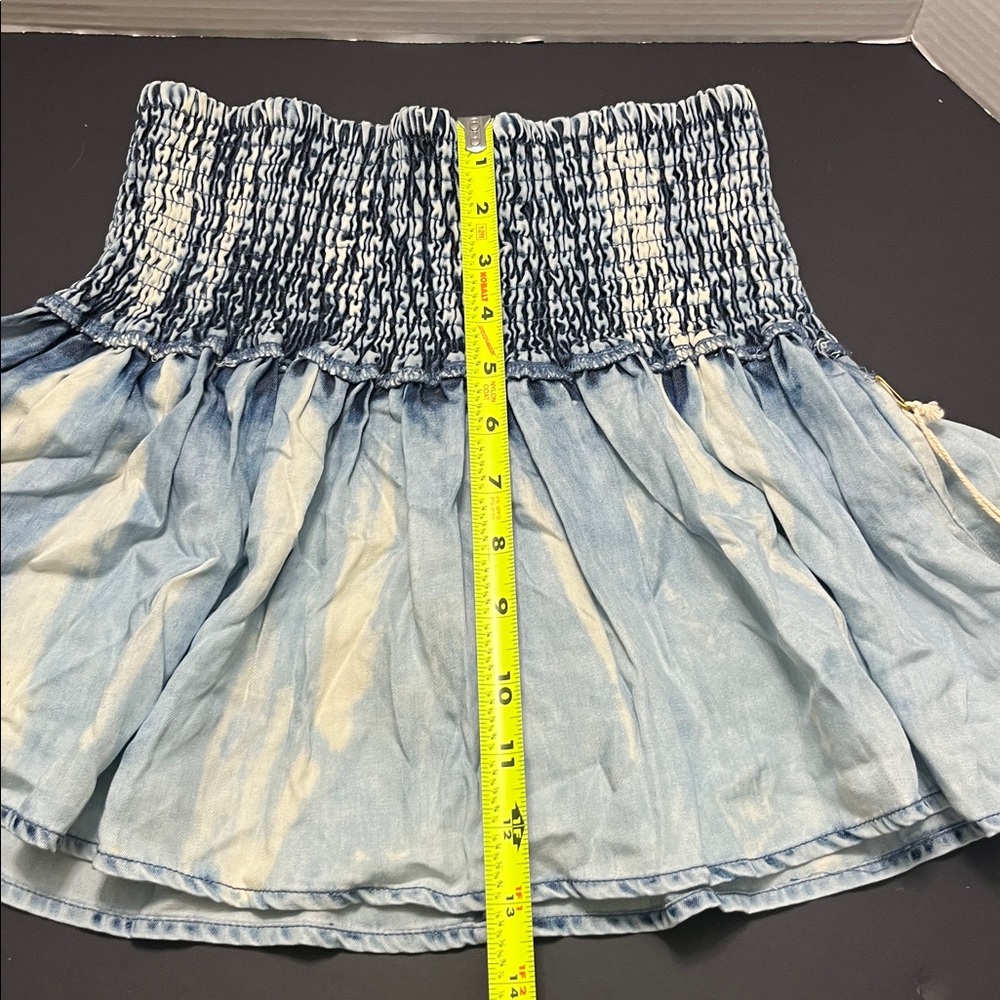 Vintage Havana Acid Wash Look Women's Ruffle Skirt Tiered - Size S - NWT - Picture 8 of 8